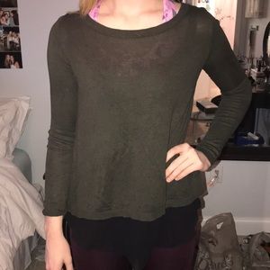 Army Green sweater, black mesh back!!!